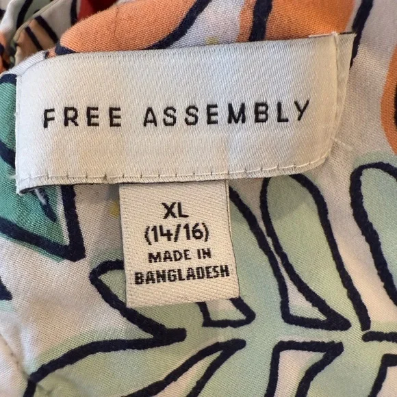 Free Assembly Leaf Print Dress/juniors XL - Picture 9 of 10